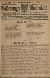Waldenburger Wochenblatt, Jg. 63, 1917, nr 305