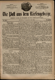Die Post aus dem Riesengebirge, 1885, nr 160
