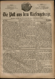 Die Post aus dem Riesengebirge, 1885, nr 185
