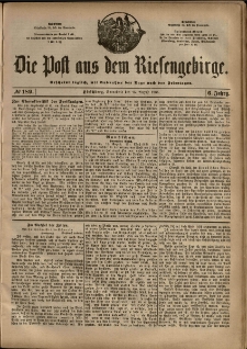 Die Post aus dem Riesengebirge, 1885, nr 189