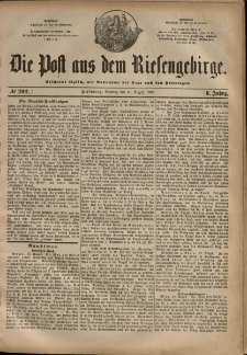 Die Post aus dem Riesengebirge, 1885, nr 202