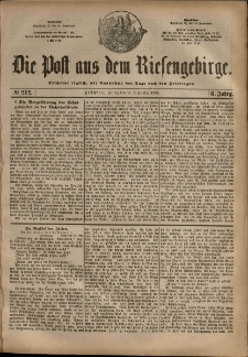 Die Post aus dem Riesengebirge, 1885, nr 212