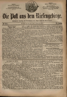 Die Post aus dem Riesengebirge, 1885, nr 213