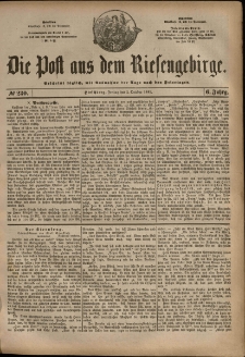 Die Post aus dem Riesengebirge, 1885, nr 230