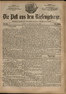 Die Post aus dem Riesengebirge, 1885, nr 234