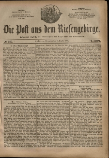 Die Post aus dem Riesengebirge, 1885, nr 237