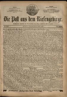Die Post aus dem Riesengebirge, 1885, nr 247