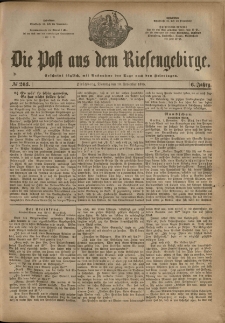 Die Post aus dem Riesengebirge, 1885, nr 263