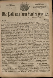 Die Post aus dem Riesengebirge, 1885, nr 285