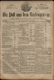 Die Post aus dem Riesengebirge, 1885, nr 290
