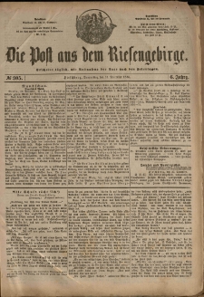 Die Post aus dem Riesengebirge, 1885, nr 305