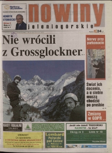 Nowiny Jeleniog&oacute;rskie : tygodnik społeczny, R. 52, 2010, nr 45 (2681)