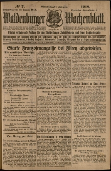 Waldenburger Wochenblatt, Jg. 64, 1918, nr 7