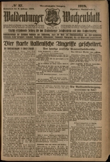 Waldenburger Wochenblatt, Jg. 64, 1918, nr 27