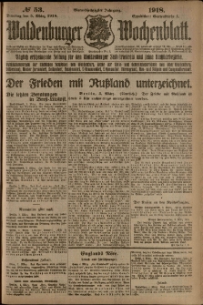 Waldenburger Wochenblatt, Jg. 64, 1918, nr 53