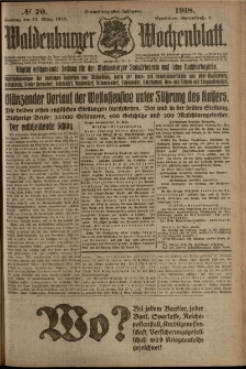 Waldenburger Wochenblatt, Jg. 64, 1918, nr 70