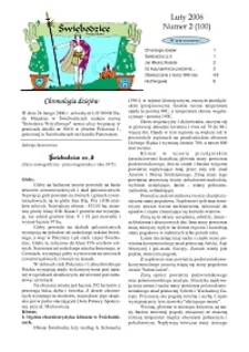 Świebodzice - Dzieje Miasta, 2006, nr 2 (100) [Dokument elektroniczny]