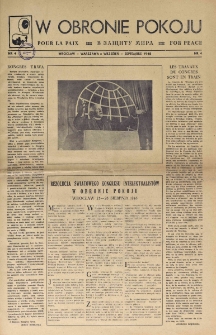 W Obronie Pokoju = Pour la Paix = V Zaščitu Mira = For Peace, 1948, nr 4