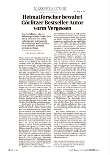 Heimatforscher bewahrt Gorlitzer Bestseller-Autor vorm Vergessen [Dokument elektroniczny]