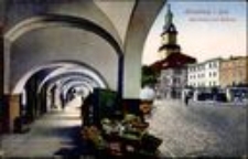 Hirschberg i. Schl. Kornlaube und Rathaus. [Dokument ikonograficzny]