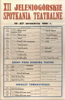 XII Jeleniogórskie Spotkania Teatralne [Dokument życia społecznego]