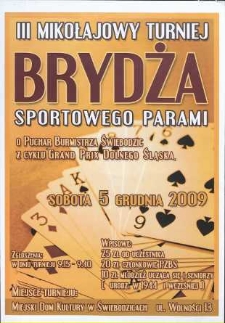 III Mikołajkowy Turniej Brydża sportowego parami