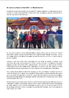 38. wycieczka Rajdu na Raty 2023 &ndash; na Wysoki Kamień [Dokument elektroniczny]