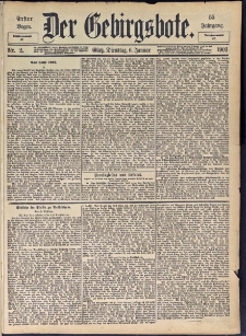 Der Gebirgsbote, 1903, nr 2 [6.01]