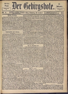 Der Gebirgsbote, 1903, nr 6 [20.01]