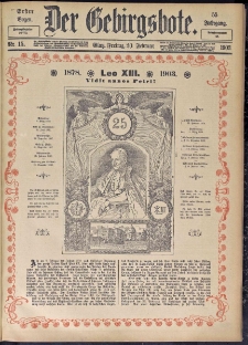 Der Gebirgsbote, 1903, nr 15 [20.02]