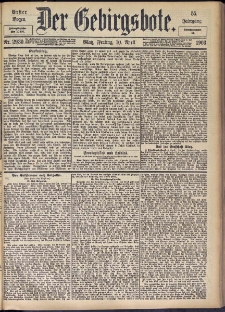 Der Gebirgsbote, 1903, nr 29/30 [10.04]