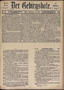 Der Gebirgsbote, 1903, nr 38 [12.05]