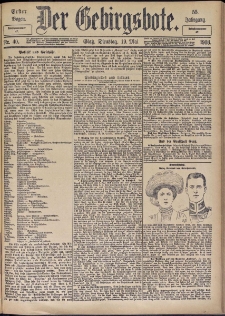 Der Gebirgsbote, 1903, nr 40 [19.05]