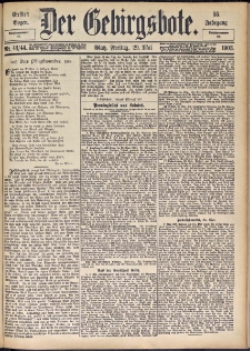 Der Gebirgsbote, 1903, nr 43/44 [29.05]
