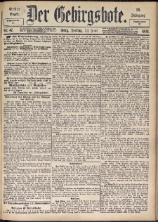 Der Gebirgsbote, 1903, nr 47 [12.06]