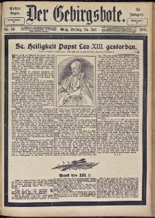 Der Gebirgsbote, 1903, nr 59 [24.07]