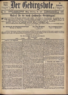 Der Gebirgsbote, 1903, nr 60 [28.07]