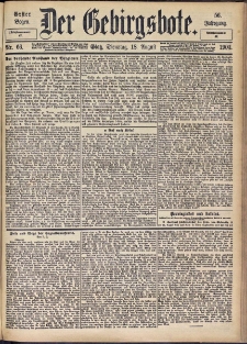Der Gebirgsbote, 1903, nr 66 [18.08]