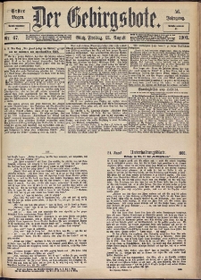 Der Gebirgsbote, 1903, nr 67 [21.08]