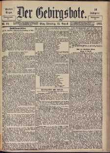 Der Gebirgsbote, 1903, nr 68 [25.08]