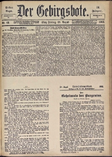 Der Gebirgsbote, 1903, nr 69 [28.08]