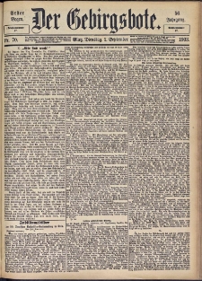 Der Gebirgsbote, 1903, nr 70 [1.09]