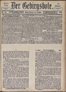 Der Gebirgsbote, 1903, nr 83 [16.10]