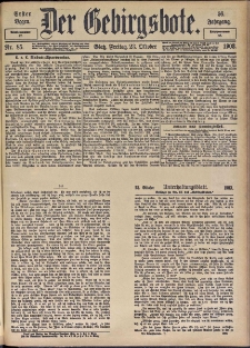 Der Gebirgsbote, 1903, nr 85 [23.10]