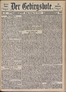 Der Gebirgsbote, 1903, nr 87 [30.10]