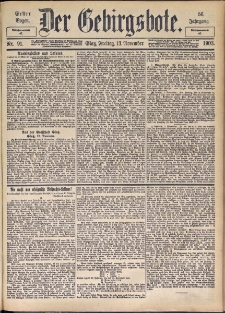 Der Gebirgsbote, 1903, nr 91 [13.11]
