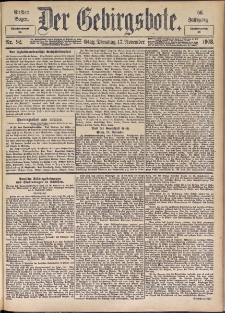 Der Gebirgsbote, 1903, nr 92 [17.11]