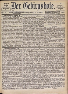 Der Gebirgsbote, 1903, nr 95 [27.11]