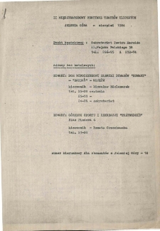 II Międzynarodowy Festiwal Teatrów Ulicznych [Dokument życia społecznego]