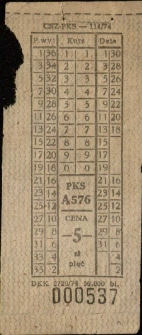 [Bilet PKS Jelenia Góra] [Dokumenty życia społecznego]